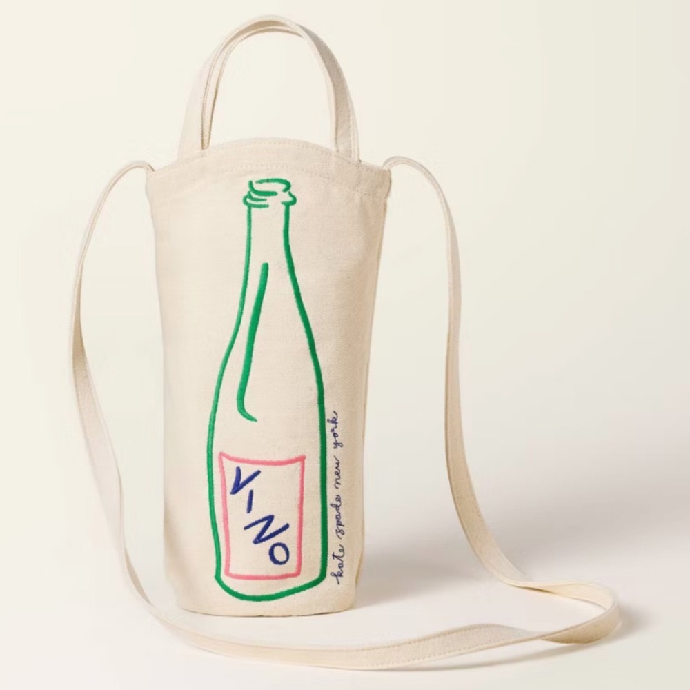 Kate Spade X Target Canvas Wine Tote Bag